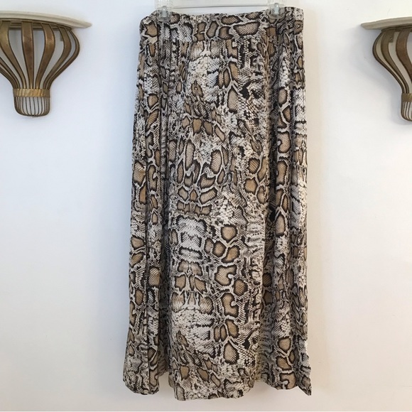 Animal Print Maxi Skirt, Size Medium, H by Halston, Snake print Women's modest - Picture 2 of 9